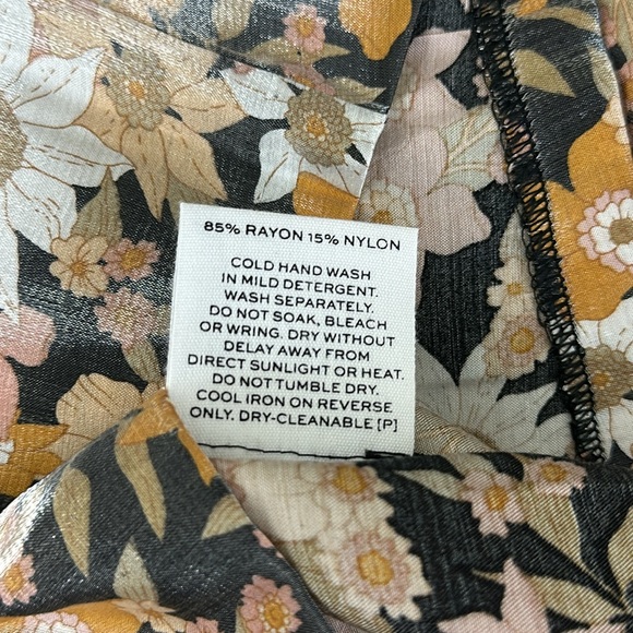 Revolve Rumer Paloma Mini Dress Black ShimmerFloral design Open Back Ruched Top - Picture 10 of 12